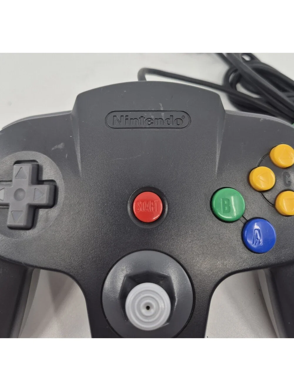Nintendo 64 Controller Black & Gray Console Nintendo - Tested Working NUS-005